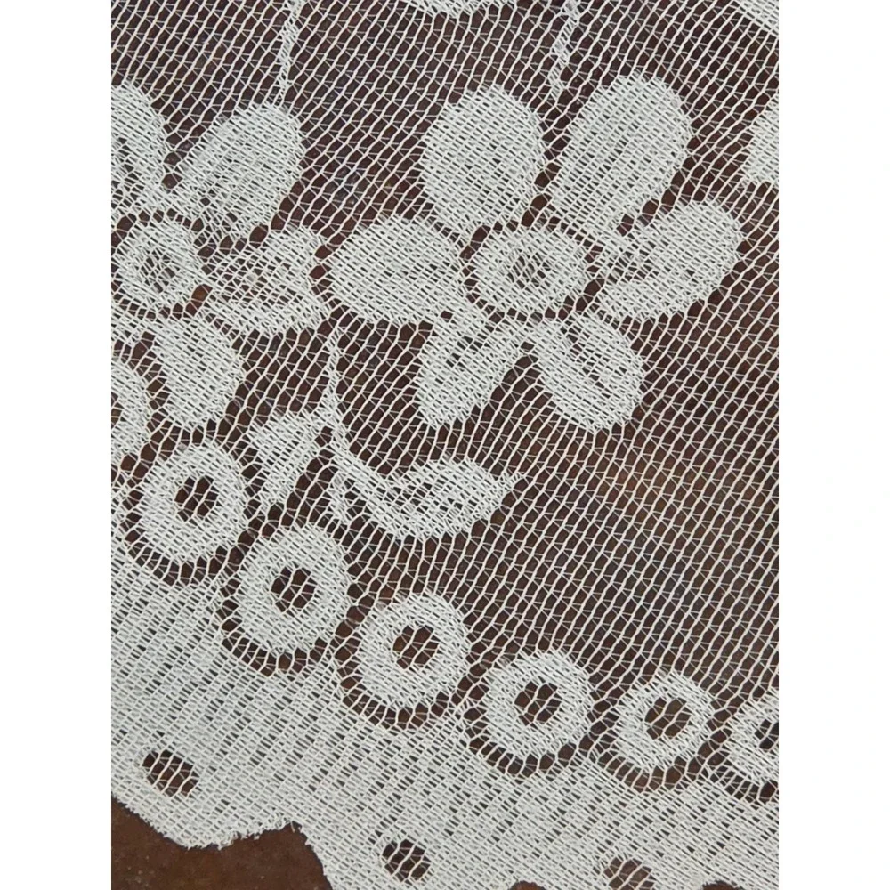 3 Vtg Y2K Floral Lace Curtain Panels 54x82